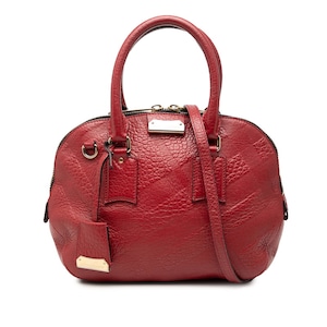 バーバリー ハンドバッグ ショルダーバッグ 2WAY レッド レザー レディース BURBERRY 【中古】