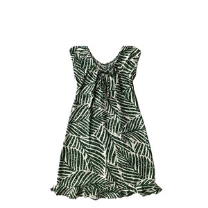 Girls アロハワンピース / Leaves / Green / 6才~ 7才