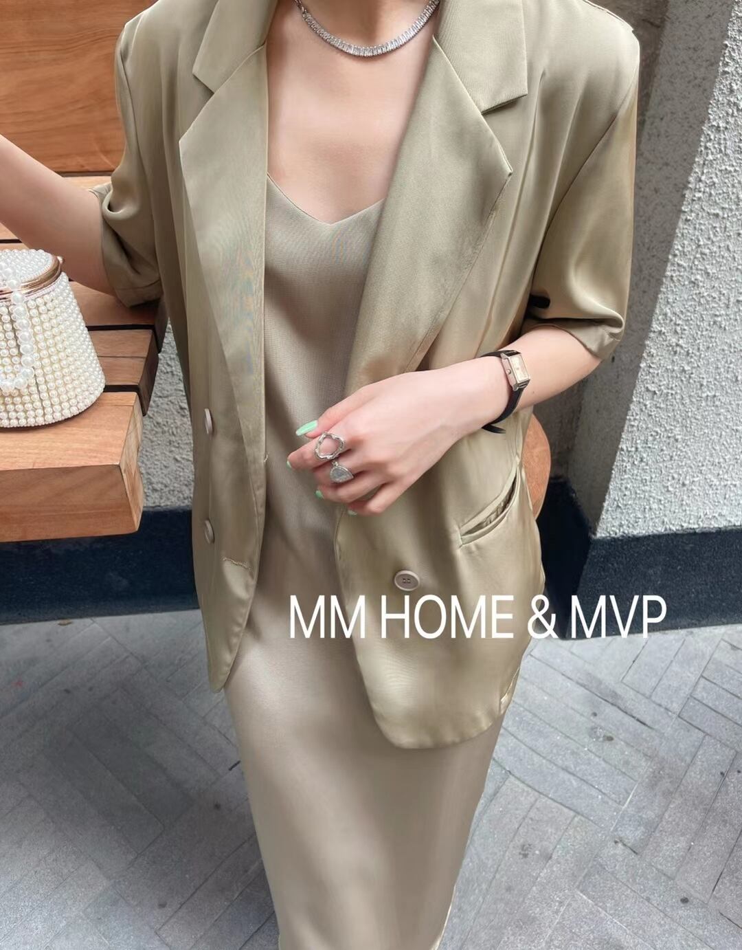 【セット】シャイニージャケット＋キャミワンピース　AJ42441-2051