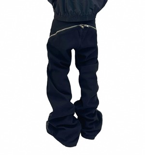 zip flare pants