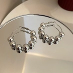 S925 Silver Needle Round Earrings (ME319)