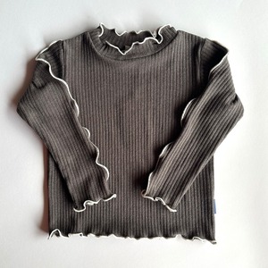 Mellow Rib Tops【90-140cm】Charcoal