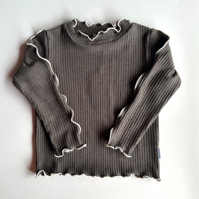 Mellow Rib Tops【90-140cm】Charcoal