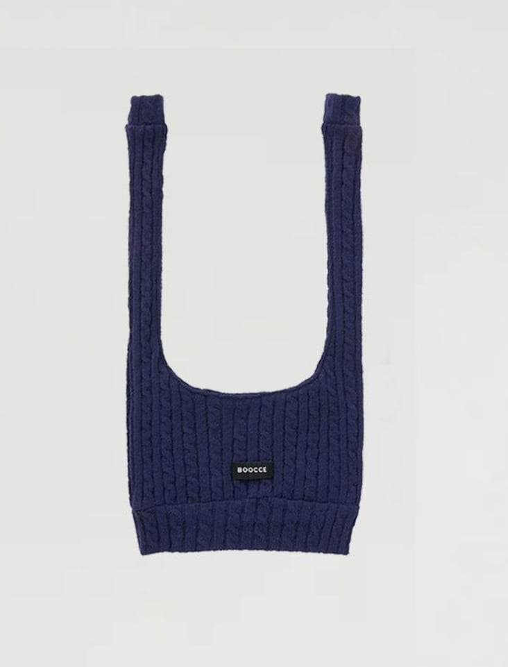予約【BOOCCE】CABLE KNIT MUFFLER (Navy)