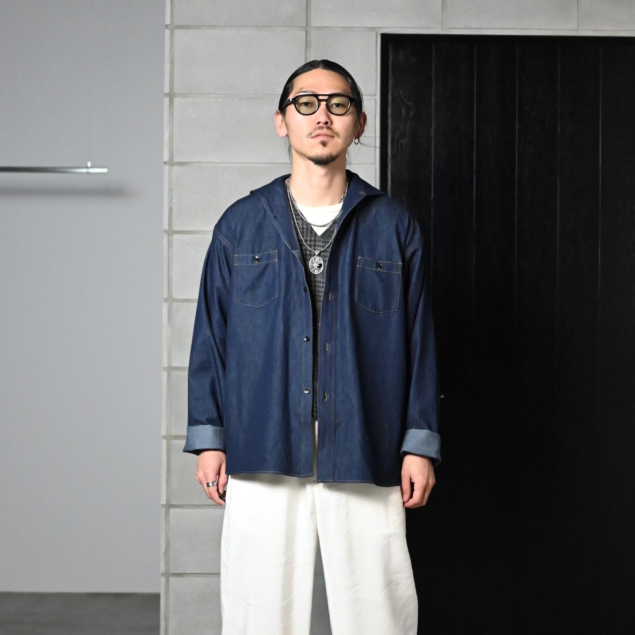 OLD JOE(オールドジョー) CAMP COLLAR MARINE SHIRTS (Long-Sleeve)