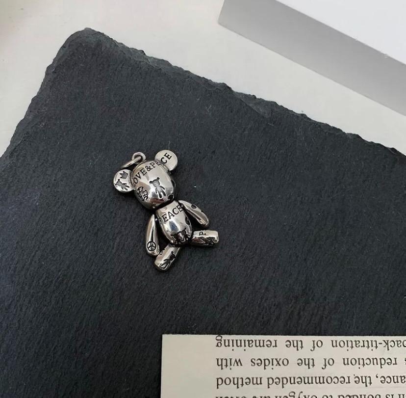 589 シルバー ネックレス 熊 ヴィンテージ s925 ジュエリー テディベア