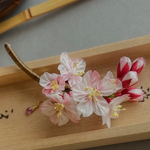 ぬくもりの桜　髪飾り/ブローチ