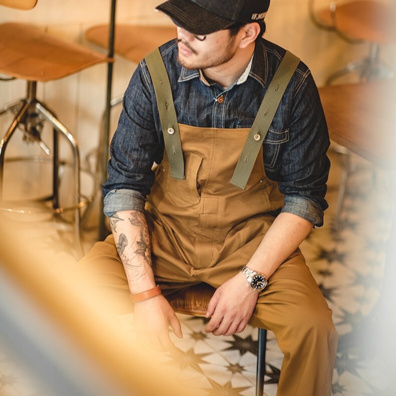 Retro Strap Loose Straight Overall / レトロ ストラップ ルーズ ストレート オーバーオール