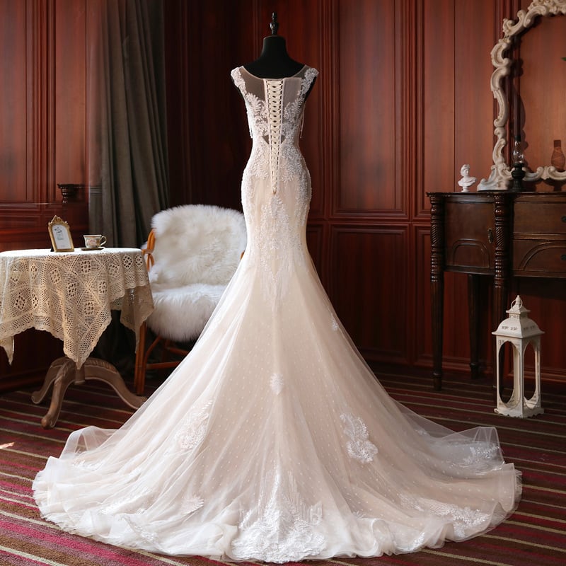 【クリーニング済】WMICHAELウェディングドレス 美品マーメイドドレスクリーニング済み