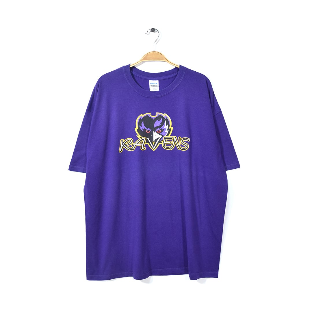 NFL ボルチモアレイブンズ Tシャツ 紫 パープル Baltimore Ravens アメフト サイズXL 古着 @BZ0044