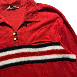 vintage 1950’s fake fur switching pullover shirt