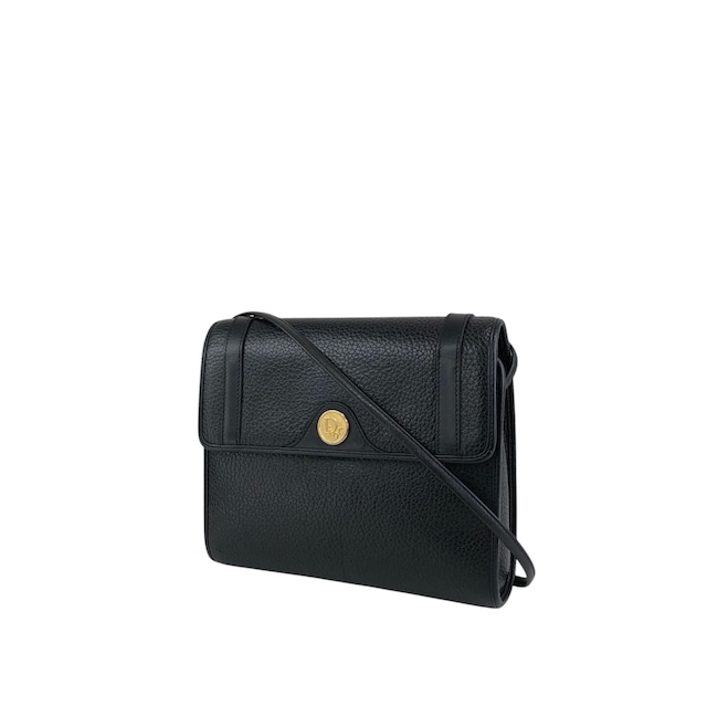 Christian Dior クリスチャン ディオール ショルダーバッグ ブラック DIOR レザー vintage ヴィンテージ オールド dm5c8k