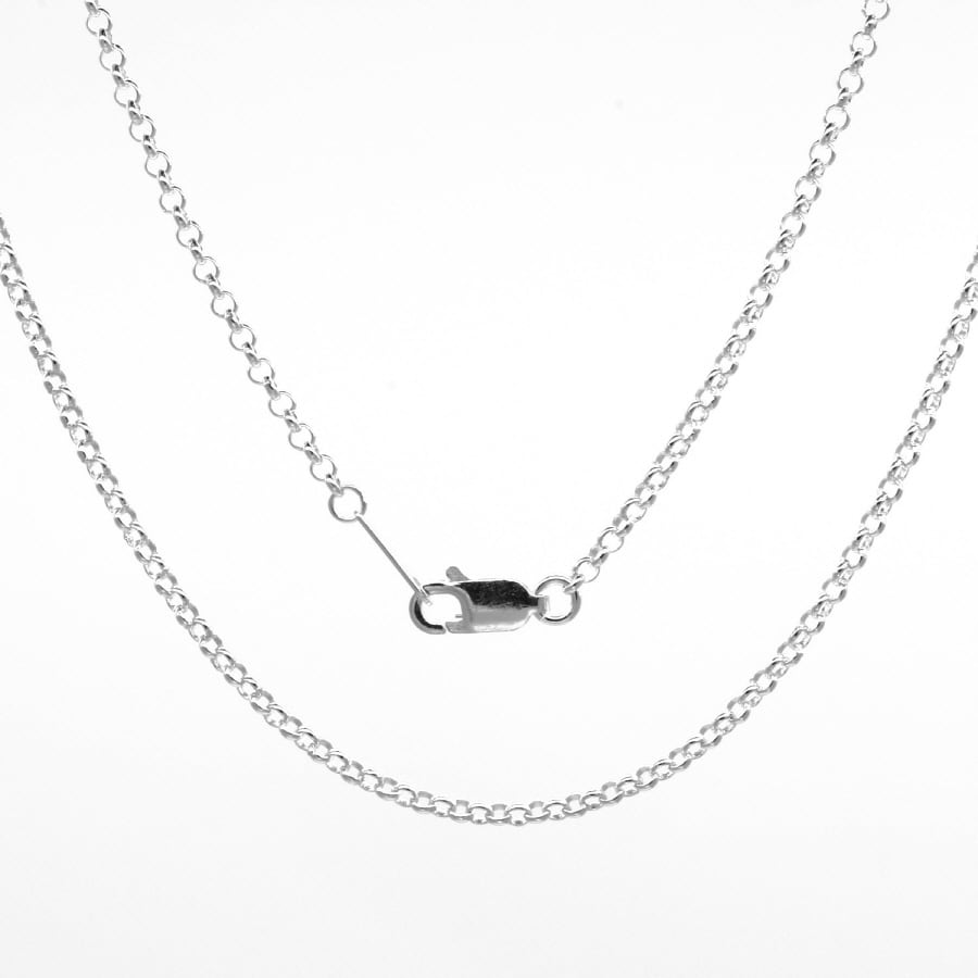 ネックレス シルバー925 ロールチェーン 40~60cm 幅2.0mm 鎖 銀 Silver