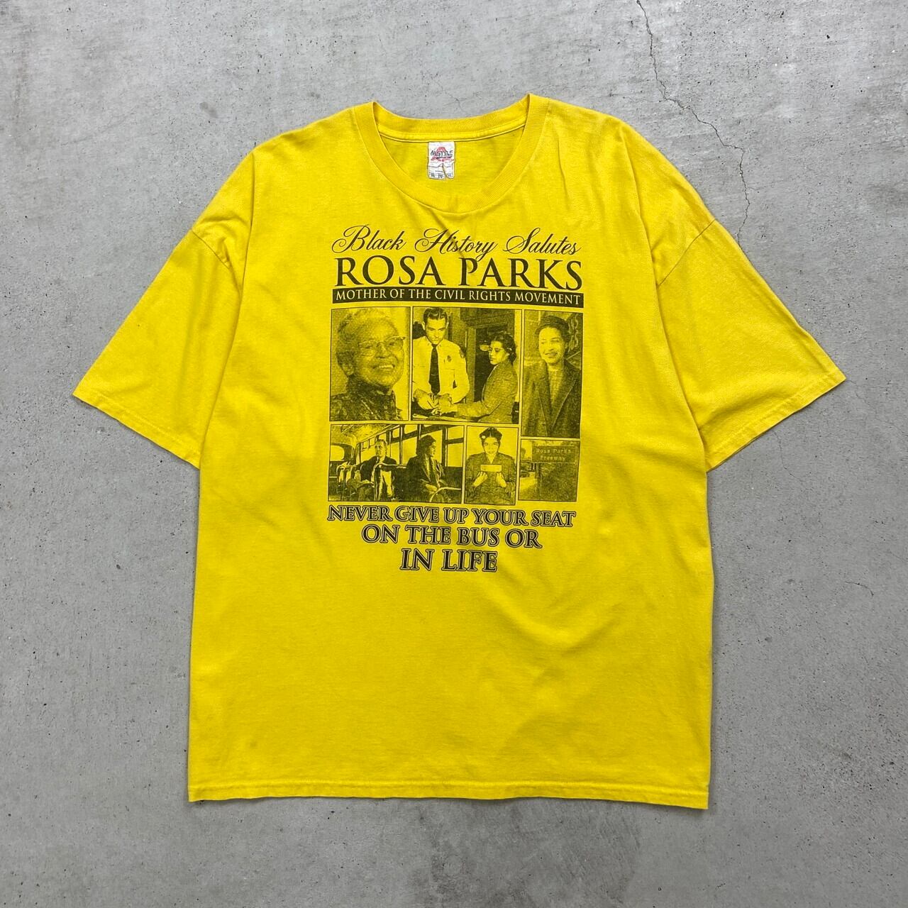 00年代 ROSA PARKS ローザ・パークス 偉人 メッセージプリントTシャツ 