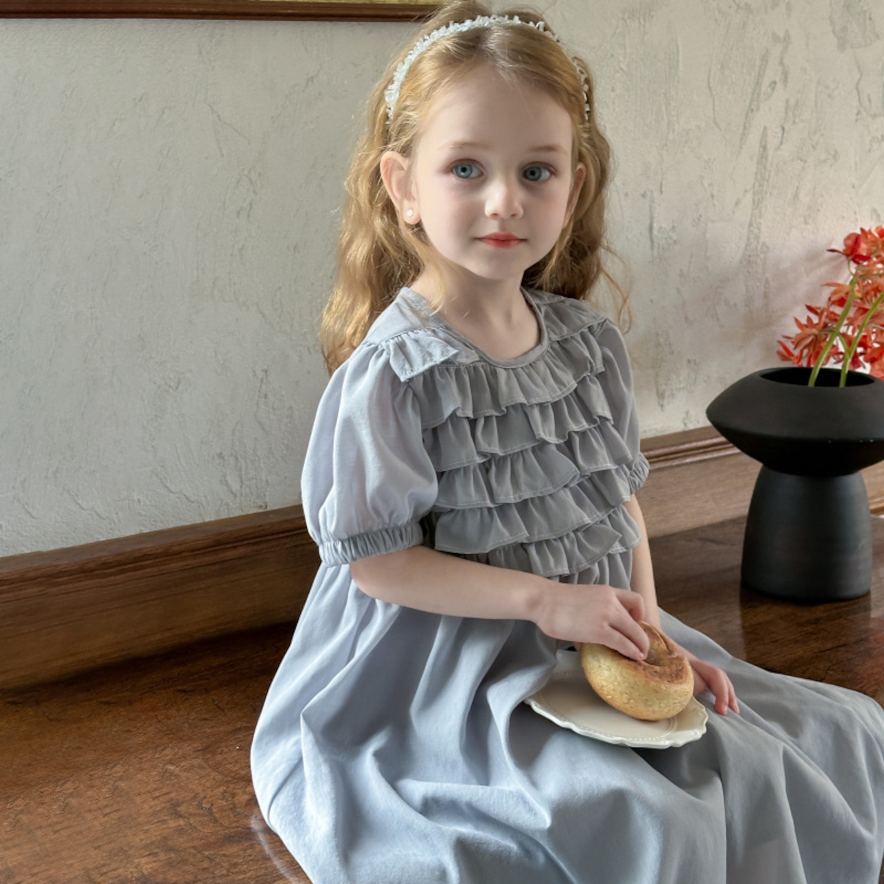 夏レトロ多重フリルワンピース