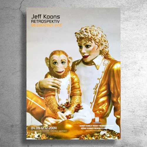 『ジェフ・クーンズ/マイケル・ジャクソン』2004年ノルウェーでの展示ポスター