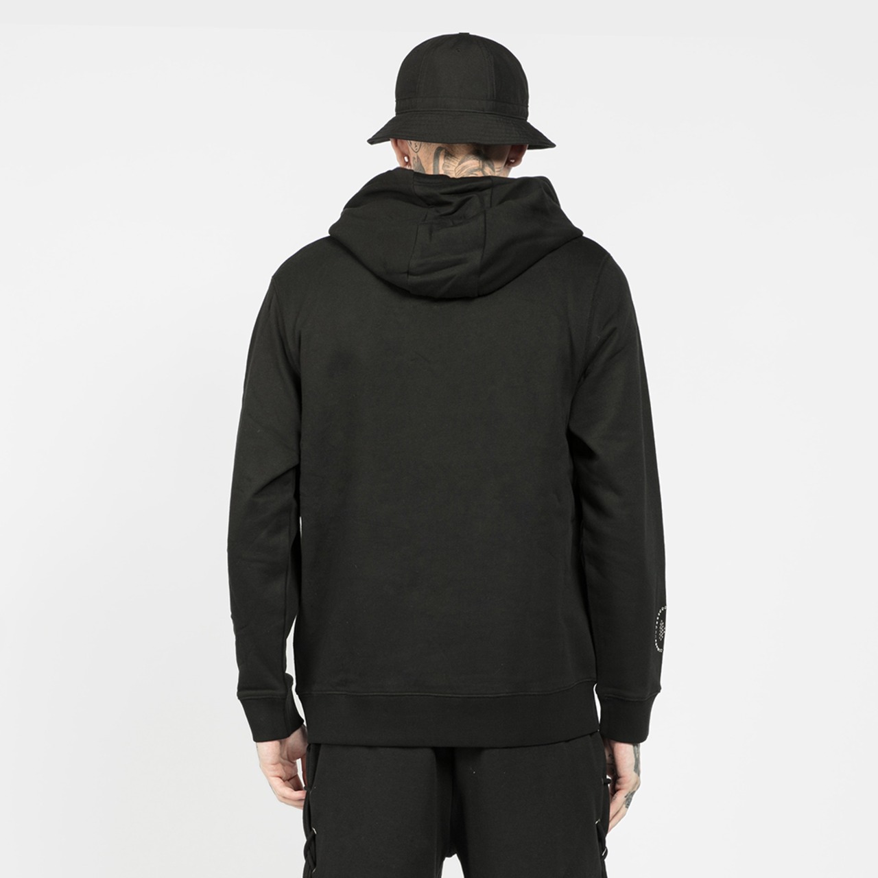 【HIPANDA 】1295/2301　ラインストーン フーディー スウェット RHINESTONE HOODIE SWEAT SHIRT / BLACK