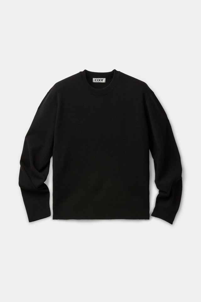 [COOR] Merino Wool Crew Neck Sweater (Black) 正規品 韓国ブランド 韓国通販 韓国代行 韓国ファッション クール クーア クアー 日本 店舗