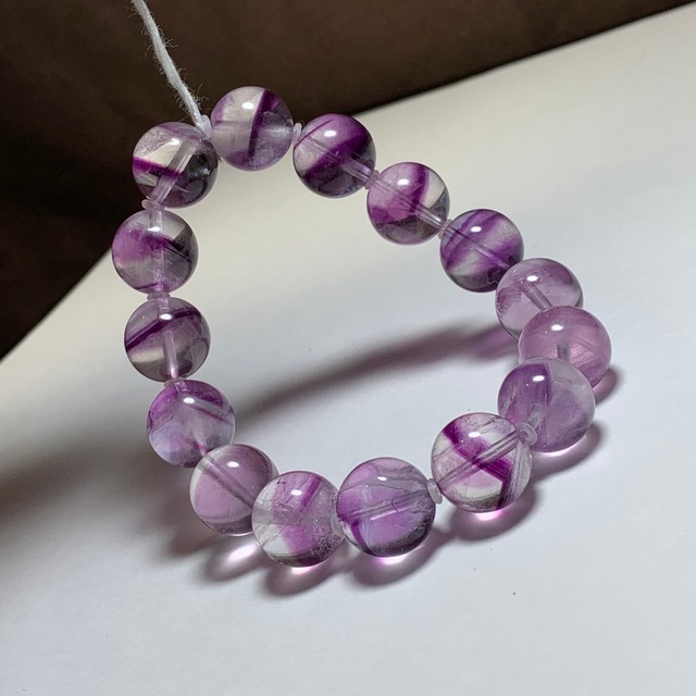 A43.パープルグラデーションフローライト ブレスレット