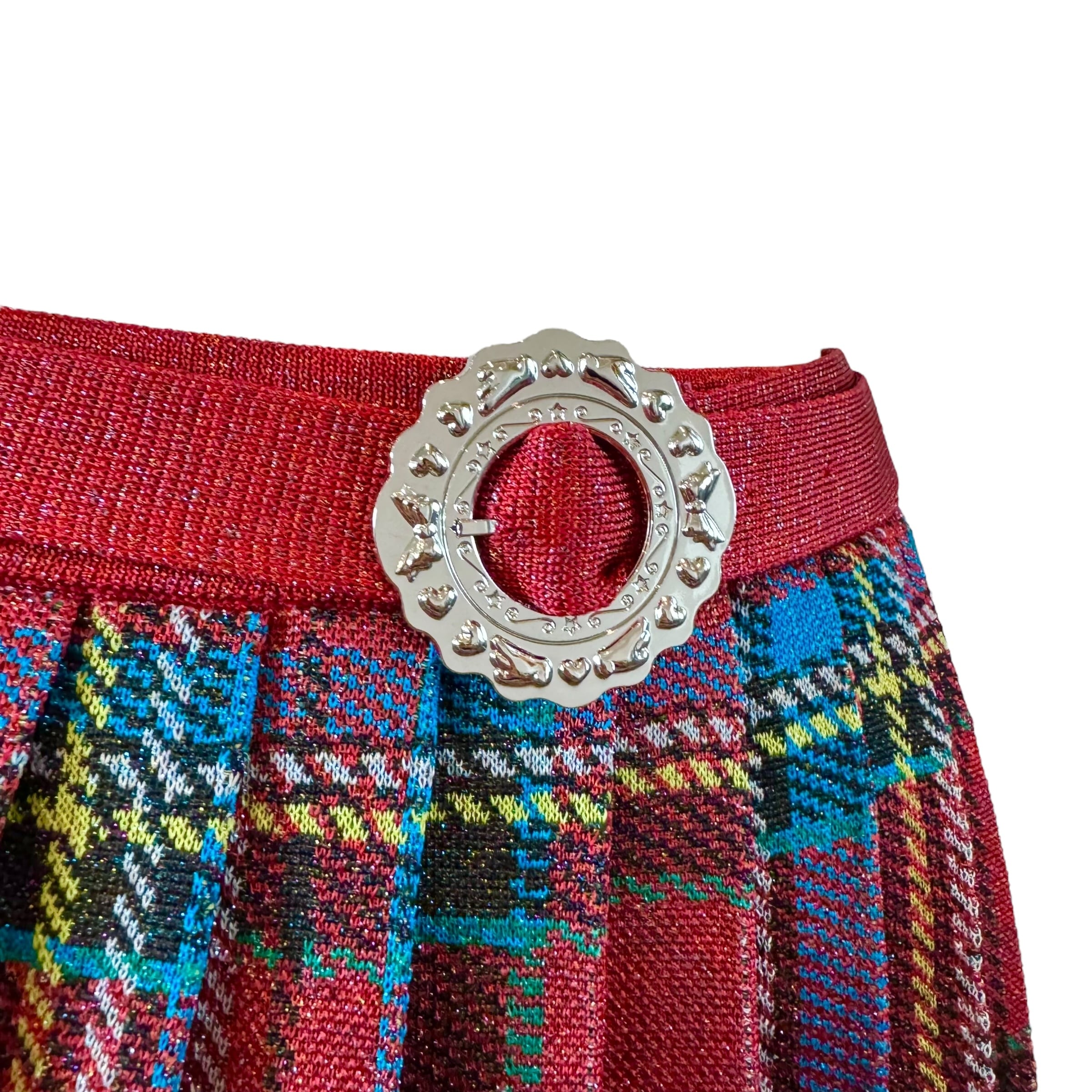 HEIHEI チェック柄 プリーツスカート ラメニットプリーツチェックスカートがオンラインショップ&ラフォーレ