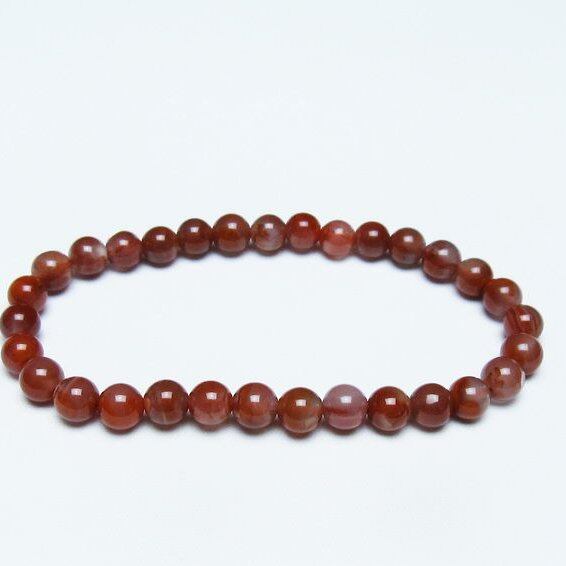 ナンホーンアゲート ブレスレット 6mm 南紅瑪瑙 ブレス 一点物 メール便可 [M便 1/10] 111-42156