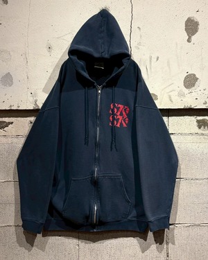 【Caka otto】90’s〜00’s Skull Print Vintage Zip Hoodie