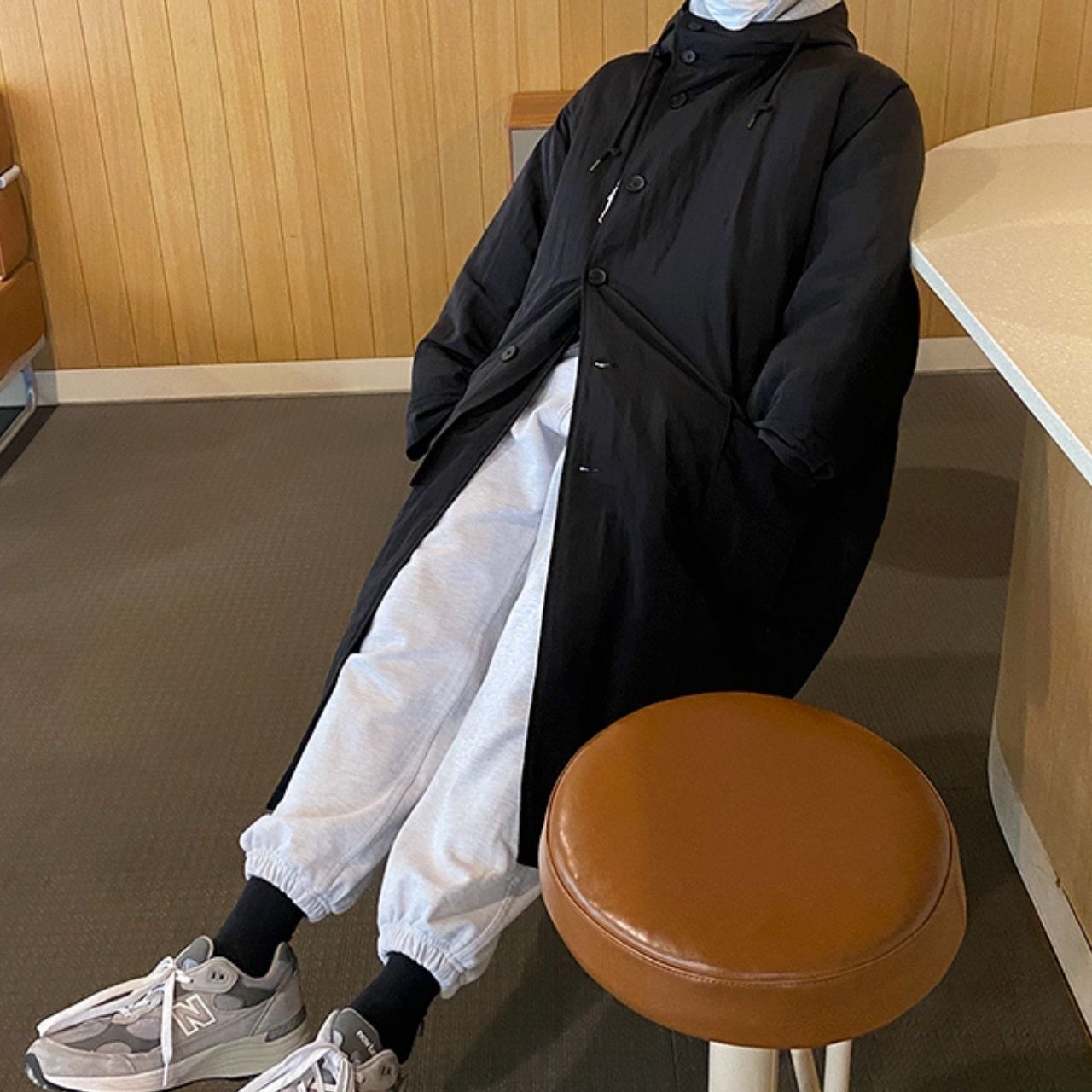 ミッドレングス中綿コート　1130