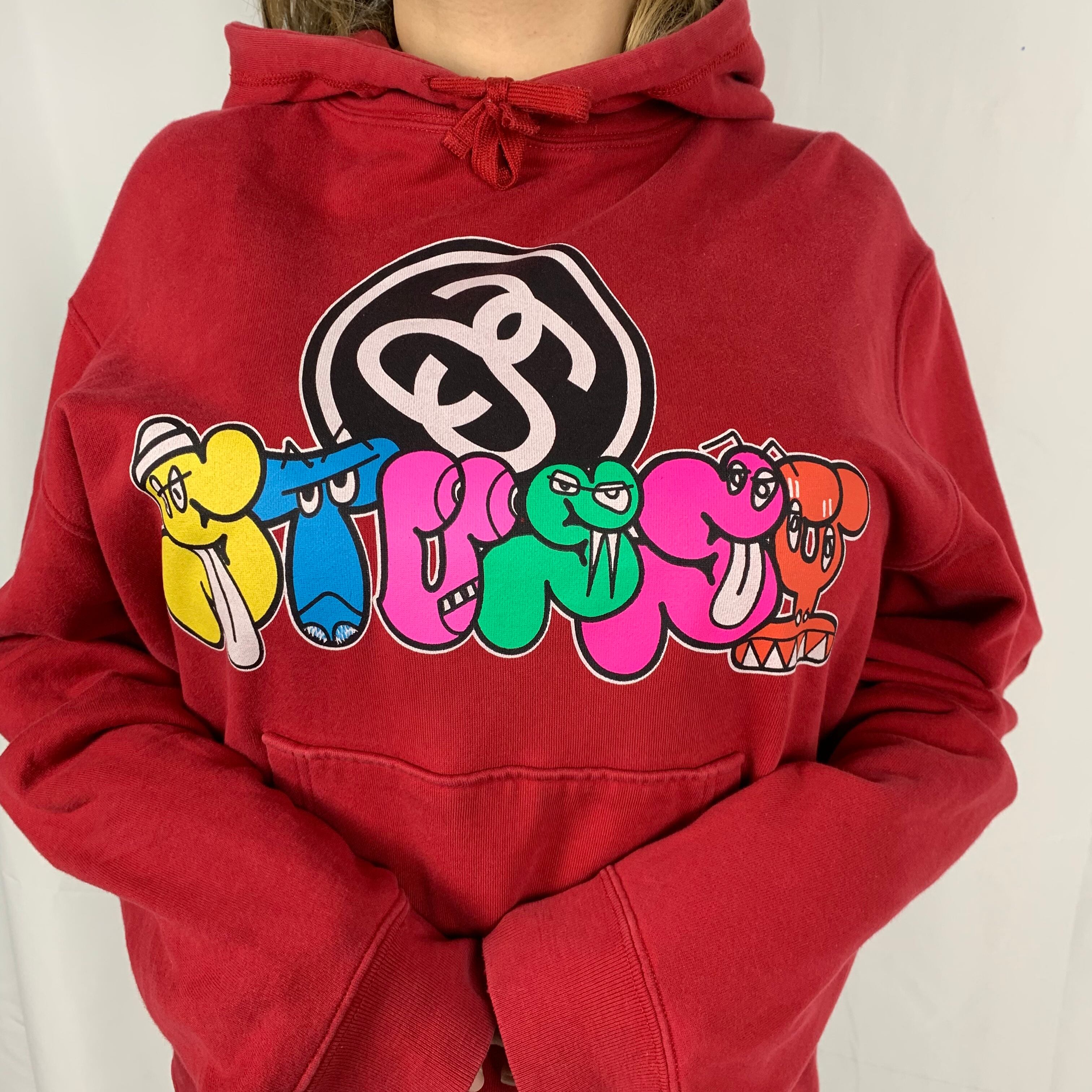 00s OLD STUSSY ダブルロゴパーカー　美品　希少