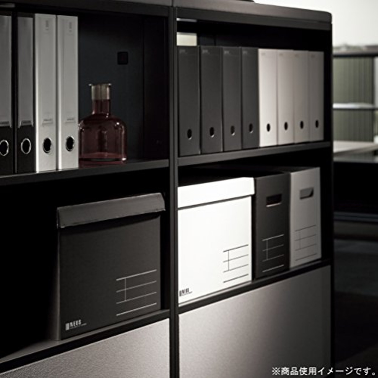 コクヨ 収納ボックス NEOS Lサイズ フタ付き ホワイト A4-NELB-W
