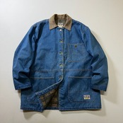 90s USA BIG SMITH　裏地ブランケット　デニムジャケット　カバーオール　ビッグスミス　ブルー　XL 古着