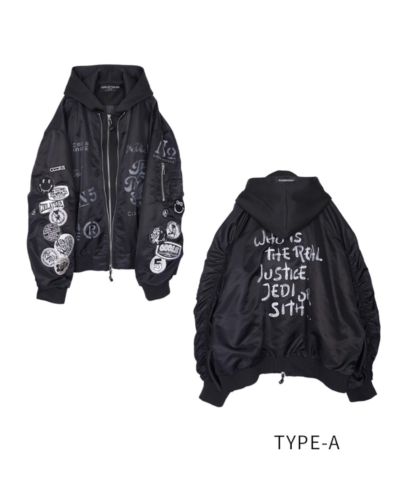 【ATELIER LINE】-TYPE A - ギャザースリーブフーディードッキングMA-1 CQ-47005H