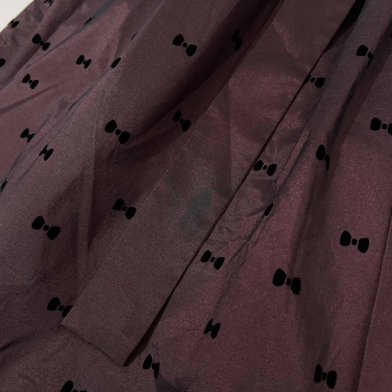 M'S GRACY エムズグレイシー リボン柄 総柄 フレアスカート 38