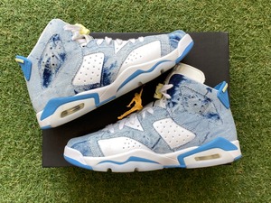 NIKE AIR JORDAN 6 RETRO GS WASHED DENIM DM9045-100 24.5cm 78264 