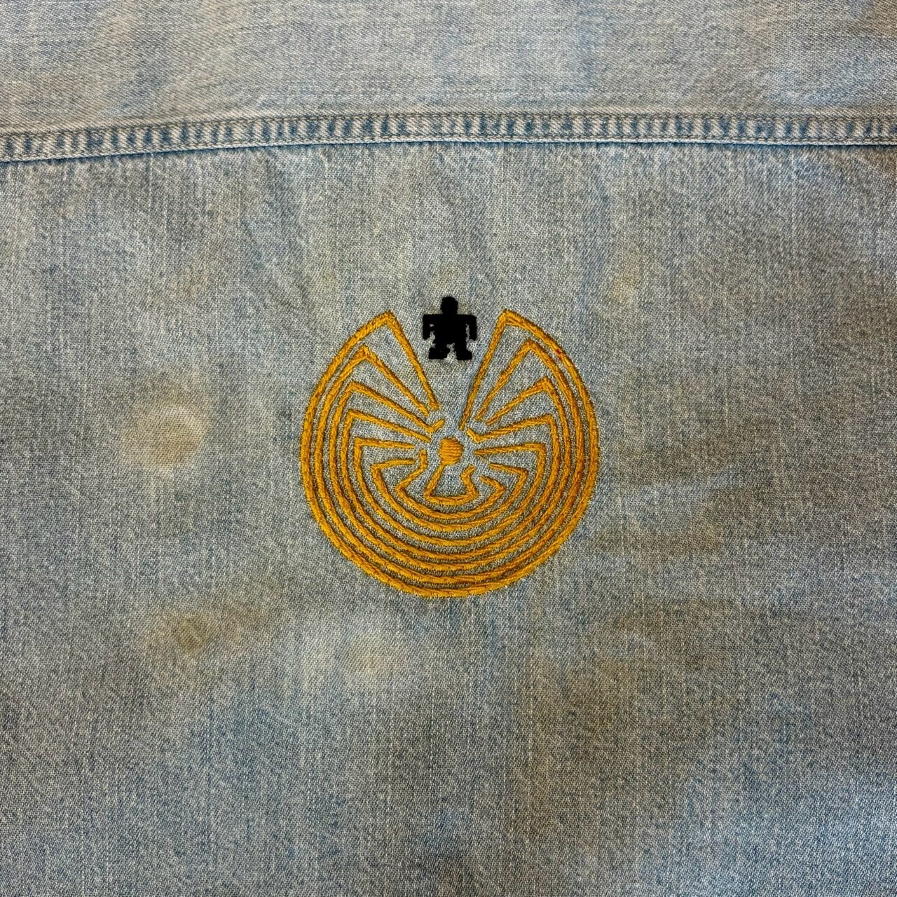 ナスングワム【Nasngwam】Indian motif Denim Shirt　Lサイズ - 6