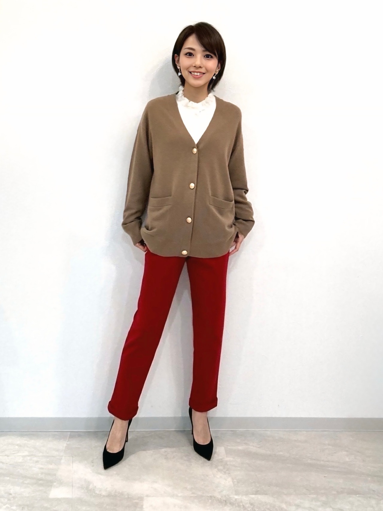 ロールアップテーパードパンツ