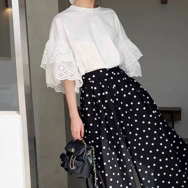 lace sleeve pullover　10873