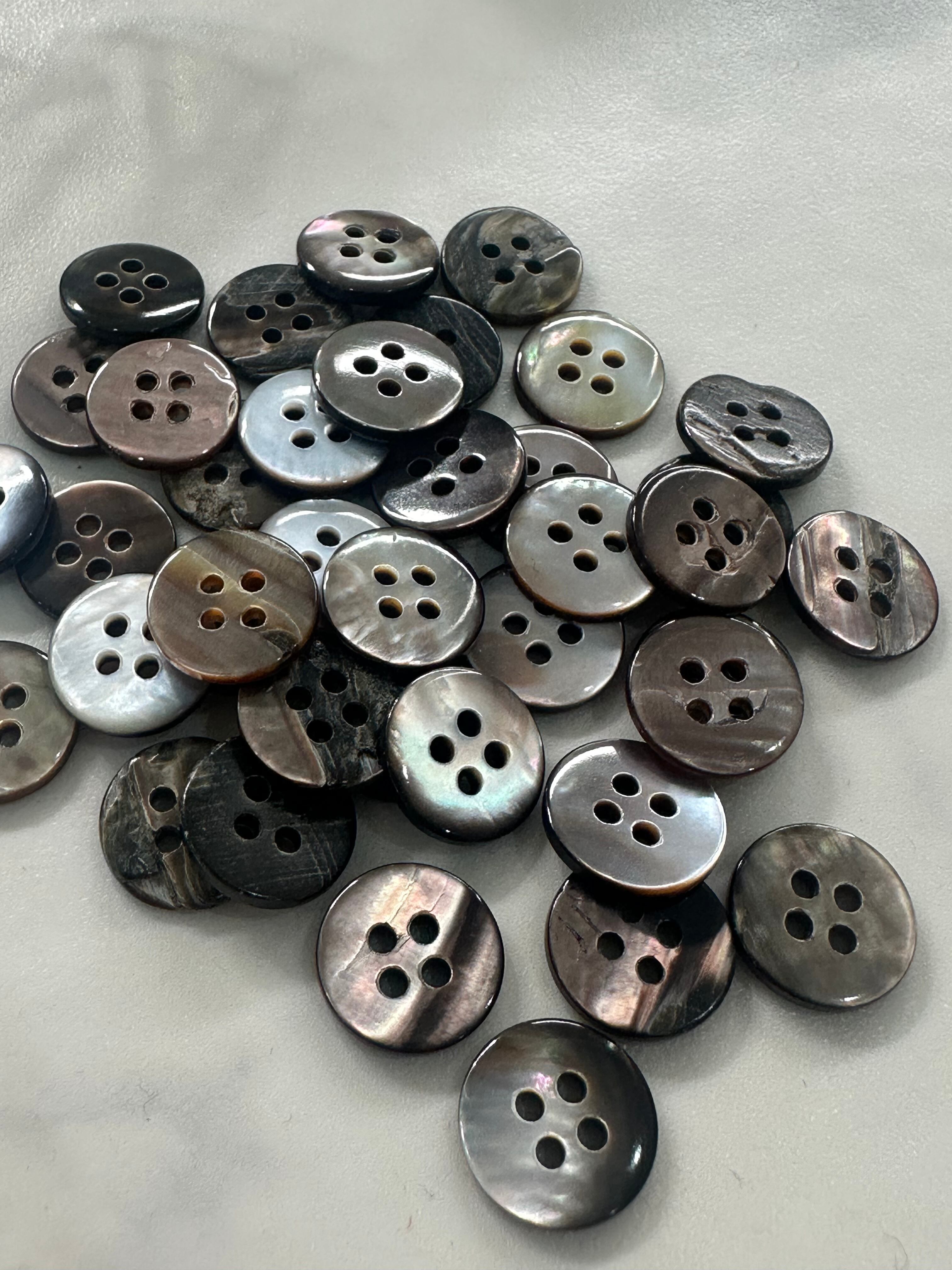 単体購入不可商品】jn852 12.5mm 黒蝶貝シェルボタン | rekuredool