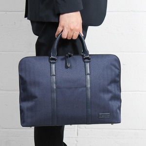 ミニマルデザインブリーフバッグ杢ヘリンボン素材