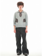 54A0 Particle Jacquard Straight Trousers