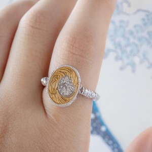 Airi museum jewelry　UkiyoeRing　葛飾北斎　神奈川沖浪裏イメージ