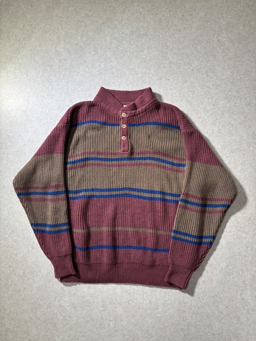 90s CHAPELHILL henry acrylic border knit