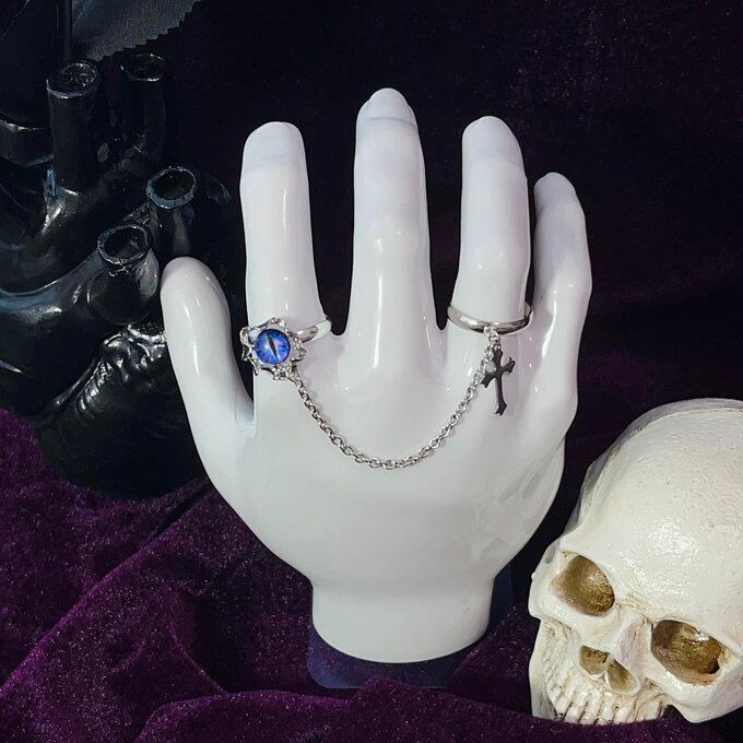 目玉のチェーンリング】ゴシック ダーク ホラー グランジ 地雷系