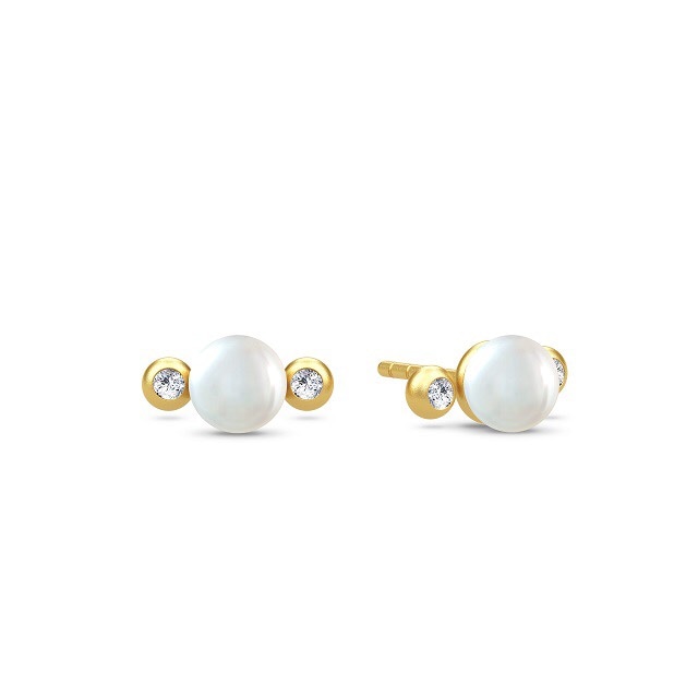 JULIE SANDLAU PERLA EARRING  WHITE PEARL