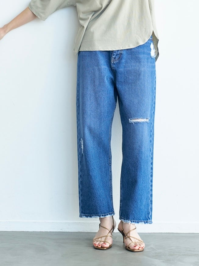YENN 】- Y231-31013QU -DAMAGED DENIM PANTS | valance 福井