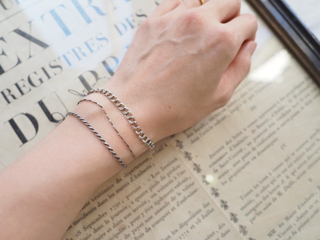 ITALY Vintgae 925 silver chain bracelet