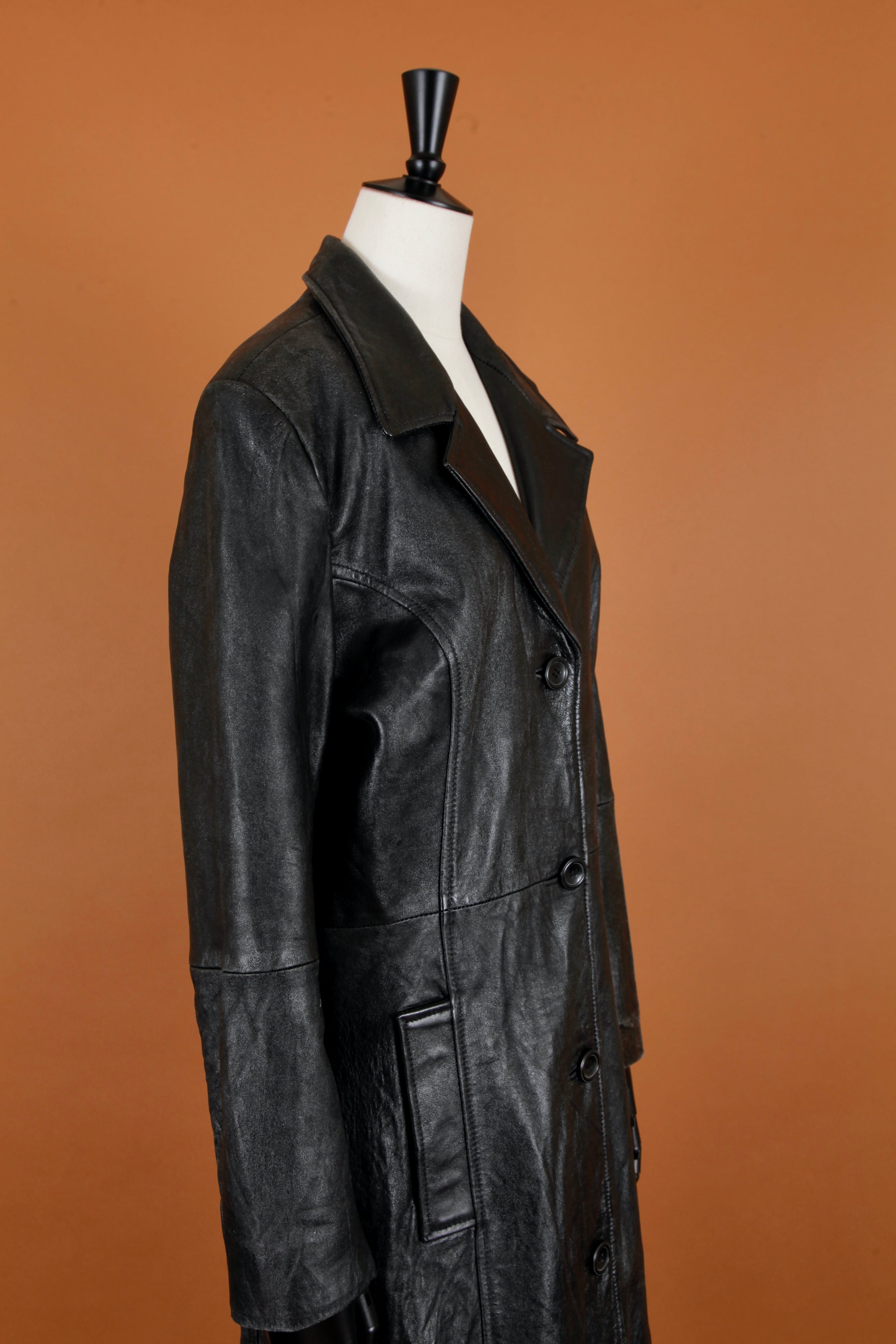 Leather long coat | quaint vintage secret