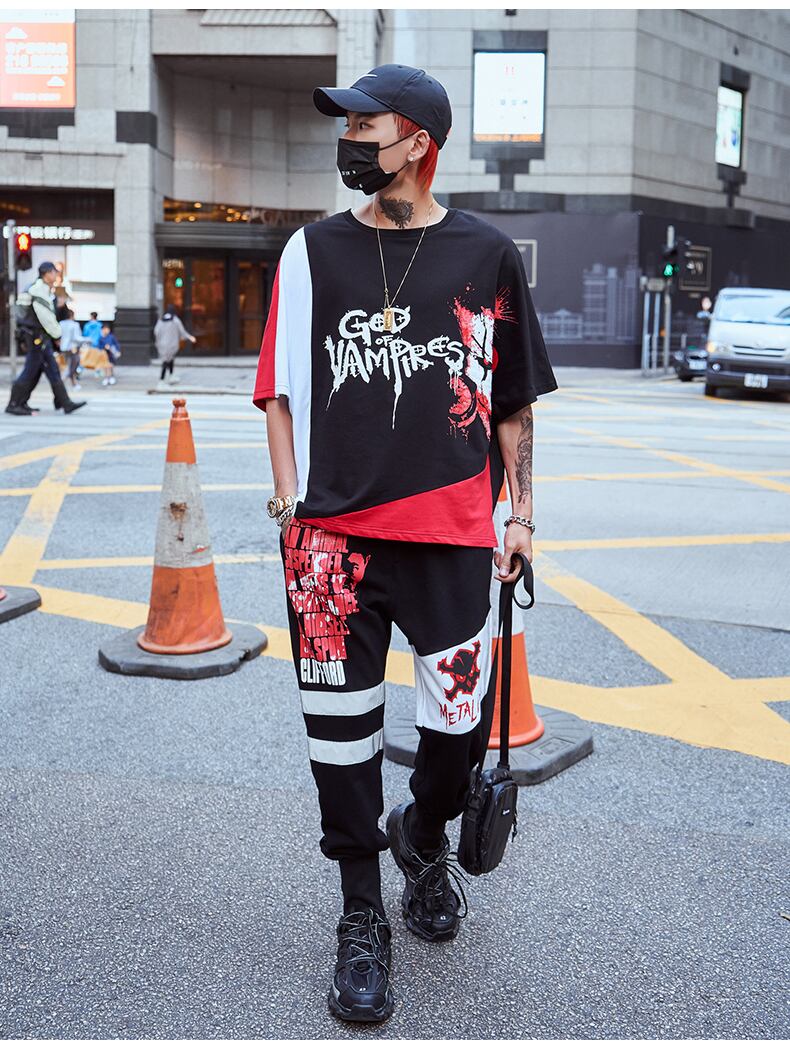 全1色 Tシャツ カットソー プリント カジュアル ストリート 