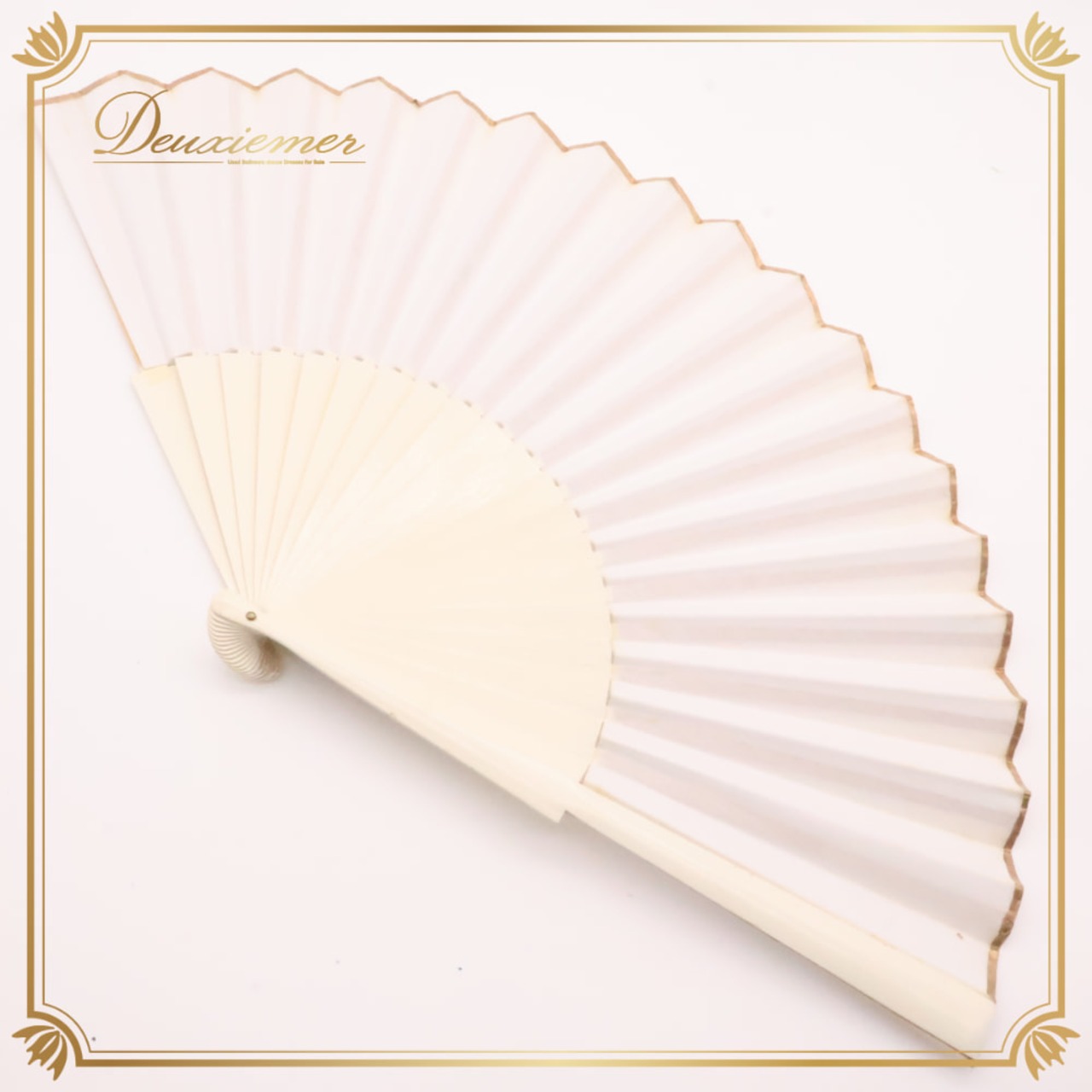 フラメンコ 小物 Abanico Español 32cm アバニコ ホワイト系 ベージュ系 ゴールド系 扇子 せんす 白 クリーム色 柄 模様 小道具 ダンス小物 練習 レッスン 舞台 発表会 イベント ダンス ステージ フラメンコ小物 明るい シンプル