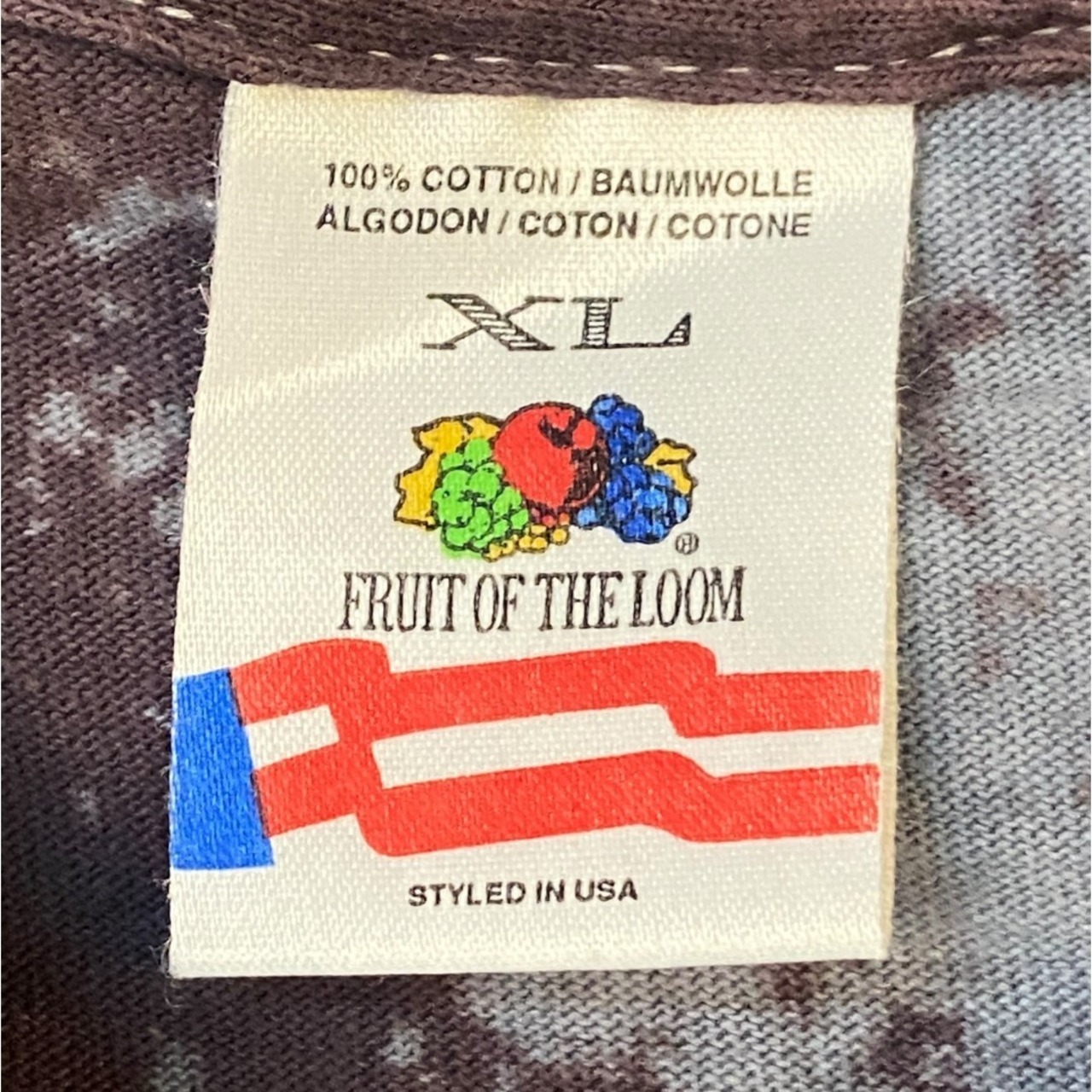 【RED HOT CHILI PEPPERS(レッド・ホット・チリ・ペッパーズ)】Vintage Tie-Dye Long Sleeve T-ShirtタイダイロンT （タグ：Fruit of the Loom・フルーツオブザルーム）XL