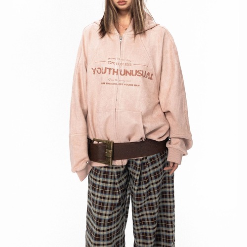 ヴィンテージライクロゴユースフーディ 2col   R01389